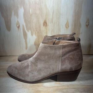 J Crew Tan Suede Ankle Boots Women’s Size 10